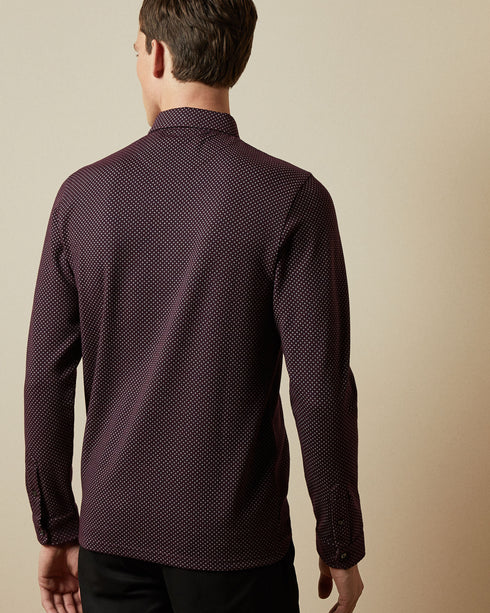 <P>Made From A Lightweight Blend, The Outof Polo Shirt From Ted Baker Is Adorned With An Attractive Micro-Dot Print. Cut I...