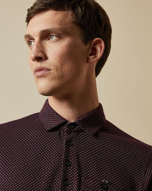<P>Made From A Lightweight Blend, The Outof Polo Shirt From Ted Baker Is Adorned With An Attractive Micro-Dot Print. Cut I...