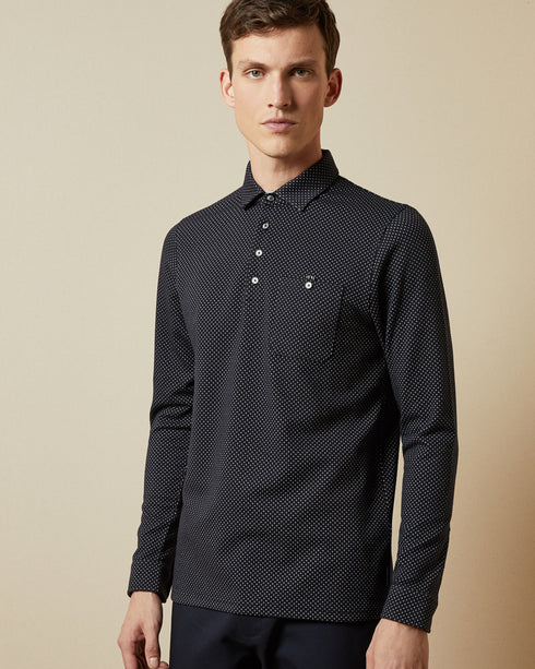 <P>Made From A Lightweight Blend, The Outof Polo Shirt From Ted Baker Is Adorned With An Attractive Micro-Dot Print. Cut I...