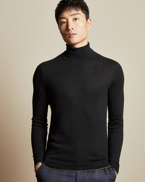 <P>Ls Fine Gauge Roll Neck</P>