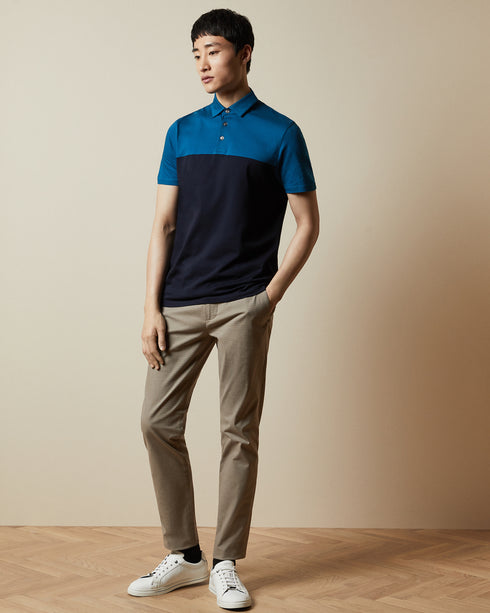 <P>Sleeved Blocked Colour Polo</P>