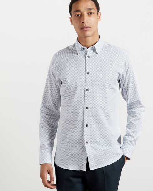<P><Span>The Scrambl Shirt From Ted Baker Is Made From Comfortable Cotton Blended With Stretch Fabric For A Fitted Style. ...