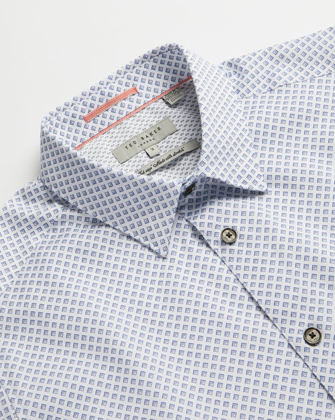 <P><Span>The Scrambl Shirt From Ted Baker Is Made From Comfortable Cotton Blended With Stretch Fabric For A Fitted Style. ...