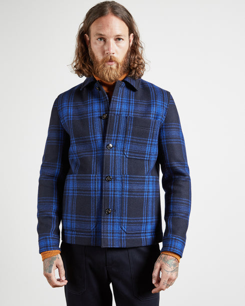 <P>Checked Double Faced Workwear Jacket</P>