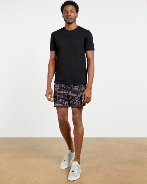 <P>Neon Sign Printed Swimshort</P>