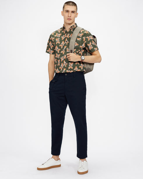 <P>Ss Linen Printed Shirt</P>