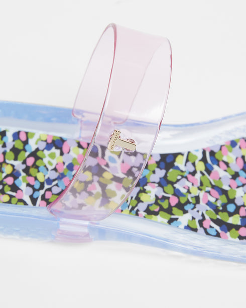 <P>Juniper Spot Printed Two Strap Jelly Sandal</P>