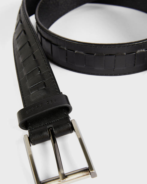 <P>T Woven Leather Belt</P>