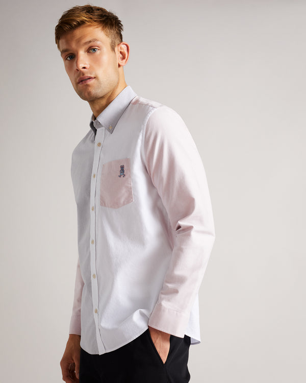 <P>Ls Colour Block Oxford Shirt</P>