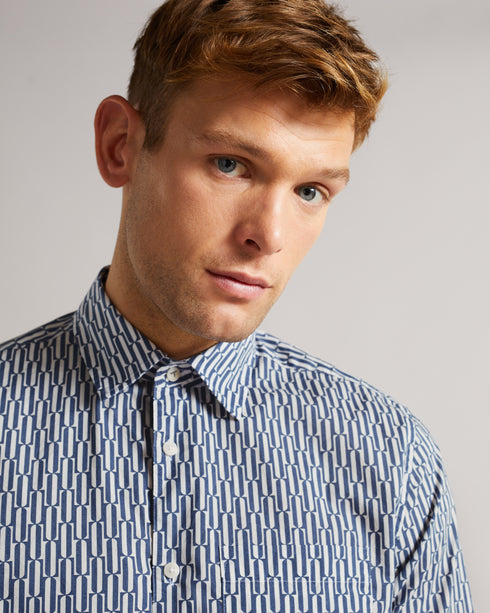 <P>Ls Retro Print Shirt</P>