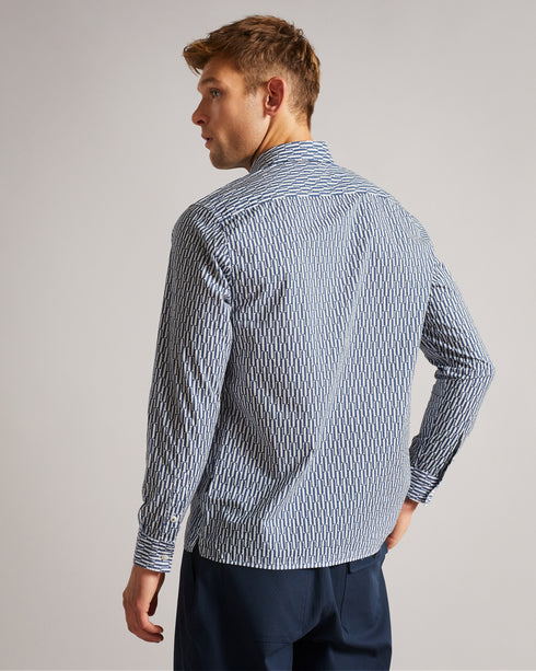 <P>Ls Retro Print Shirt</P>