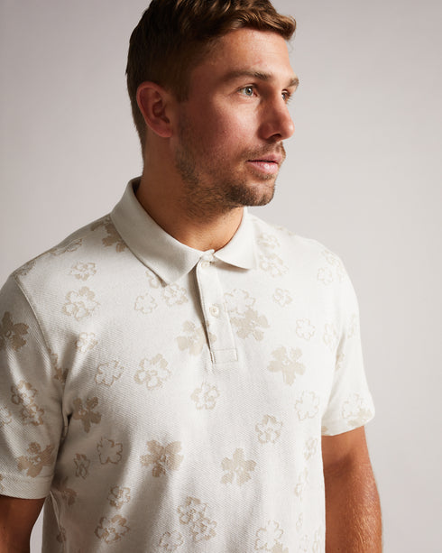 <P>Ss Flower Jacquard Polo</P>