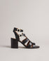 <P>Strappy Block Heeled Leather Sandal</P>