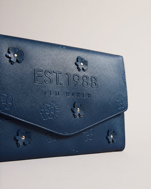 <P>Applique Floral Pouch</P>