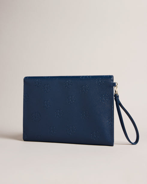 <P>Applique Floral Pouch</P>