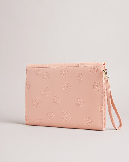 <P>Applique Floral Pouch</P>