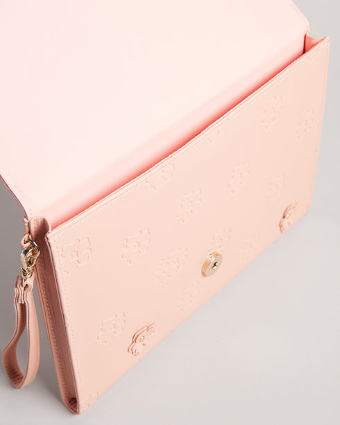 <P>Applique Floral Pouch</P>