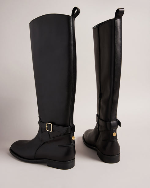 <P>Leather Knee High Boot</P>
