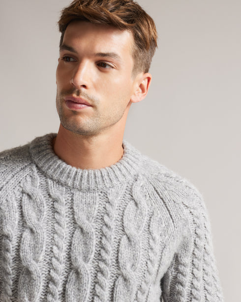 <P>Ls Cable Knit Crew Neck</P>