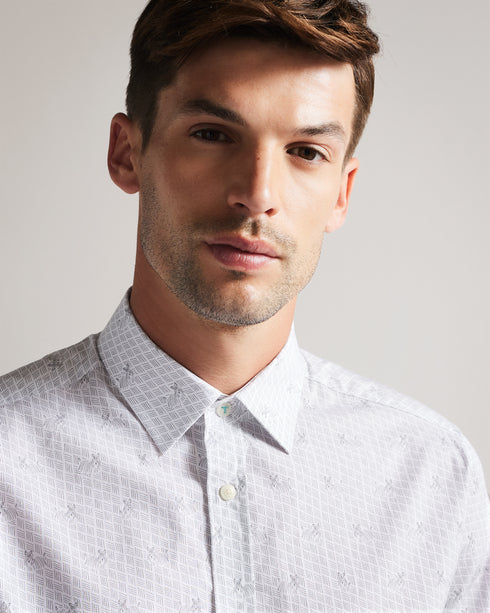 <P>Ls Mini Dog Print Shirt</P>