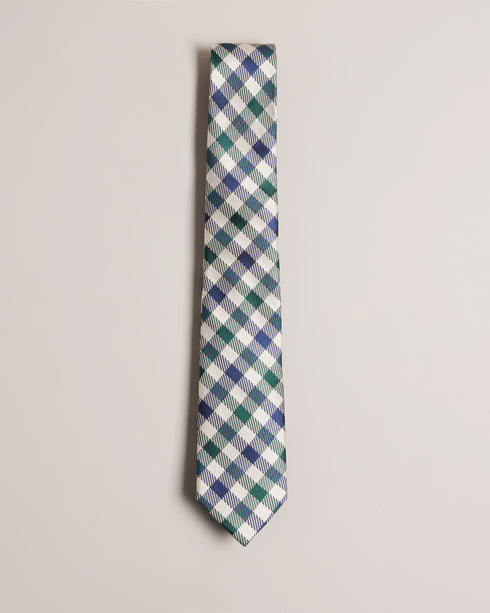 <P>House Check Tie And Tie Bar Set</P>