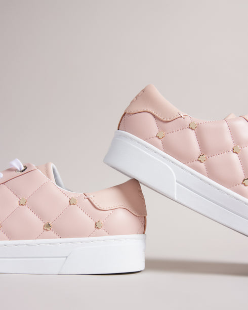 <P>Quilted Sneaker With Magnolia Studs</P>