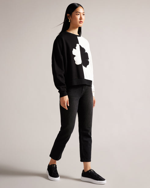 <P>Floral Platform Velvet Sneaker</P>