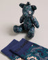 <P>Graphic Floral Sock &Amp; Teddy Gift Set</P>