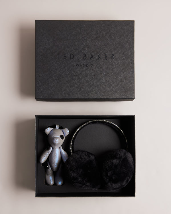 <P>Printed Teddy &Amp; Ear Muff Set</P>