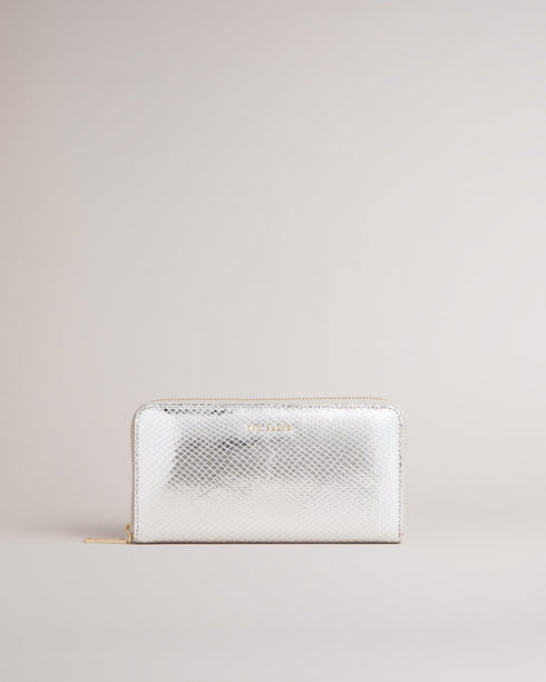 <P>Imitation Snake Large Zip Around Purse</P>