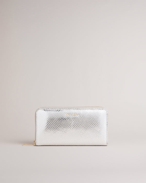 <P>Imitation Snake Large Zip Around Purse</P>