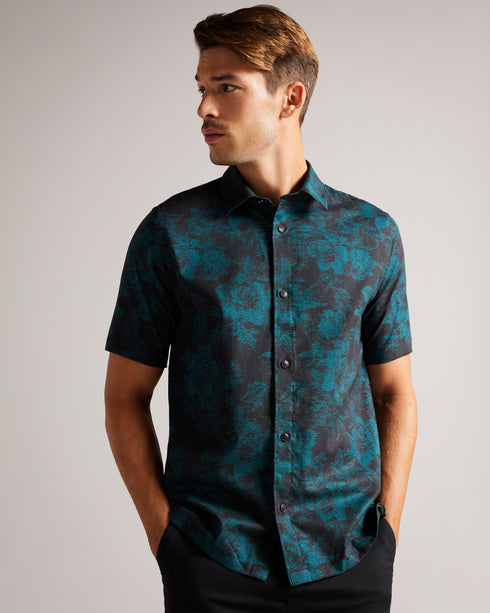 <P>Ss Tapestry Floral Print Shirt</P>