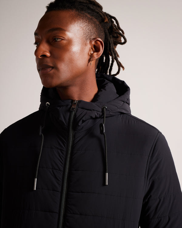 <P>Funnel Neck Quilted Nylon Jacket</P>