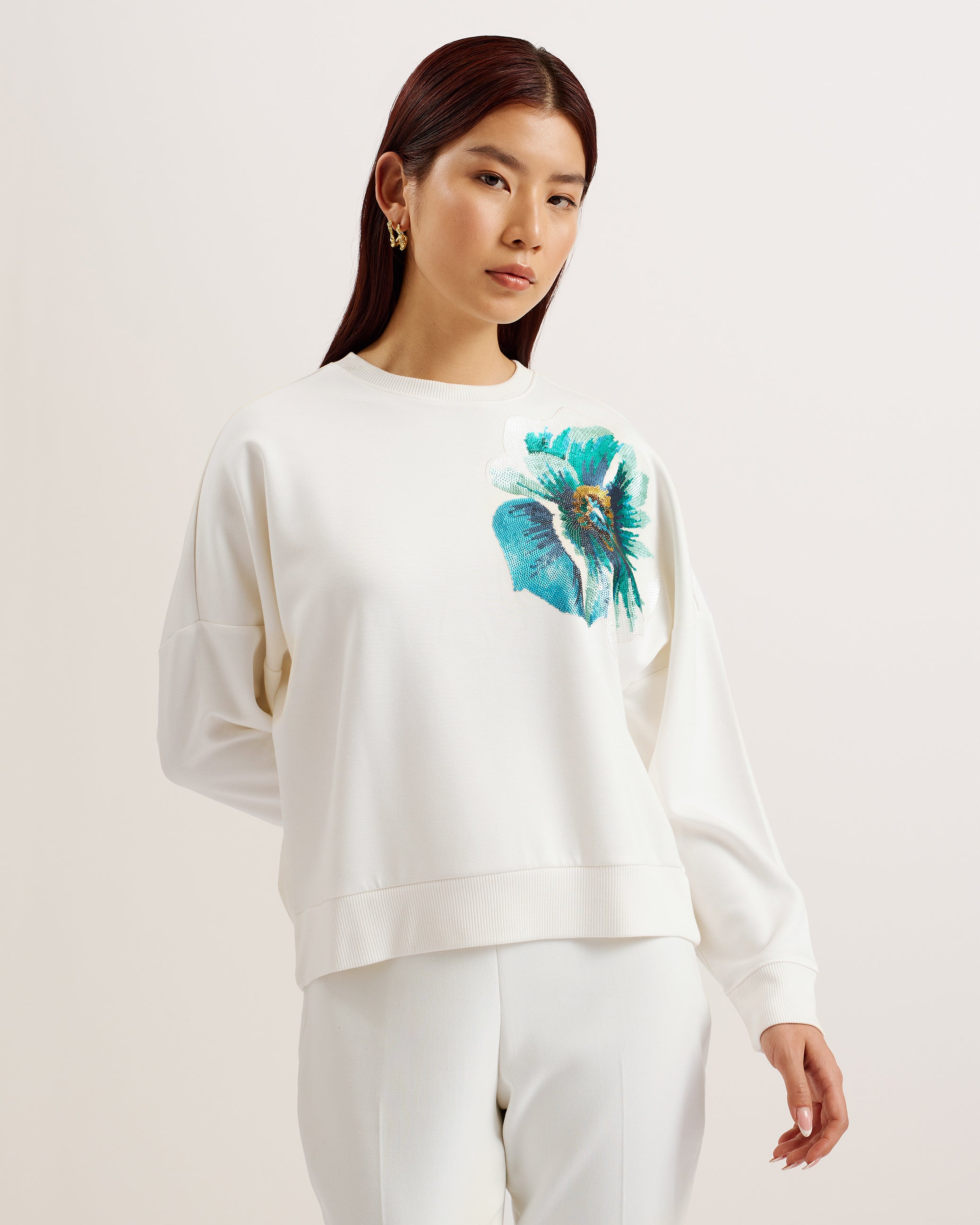 Ted baker white sweatshirt deals