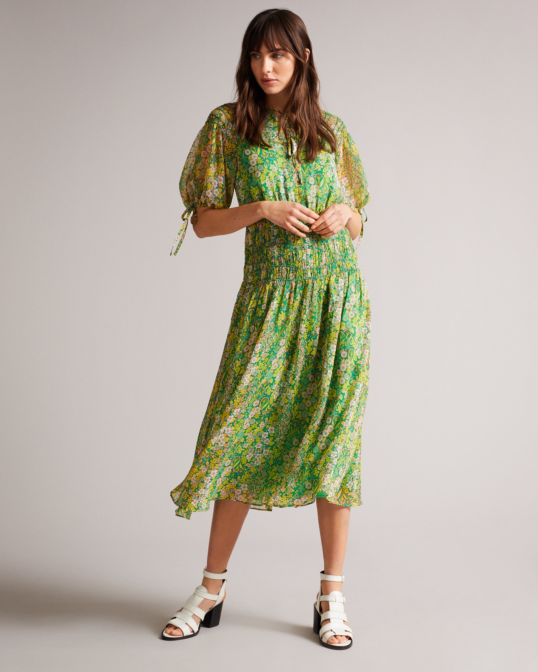 ◆TED BAKER 23SS◆Ursille◆花柄◆ミディドレス◆Mid Green◆ URSILLE - MID-GREEN | Dresses | Ted Baker London - Croatia