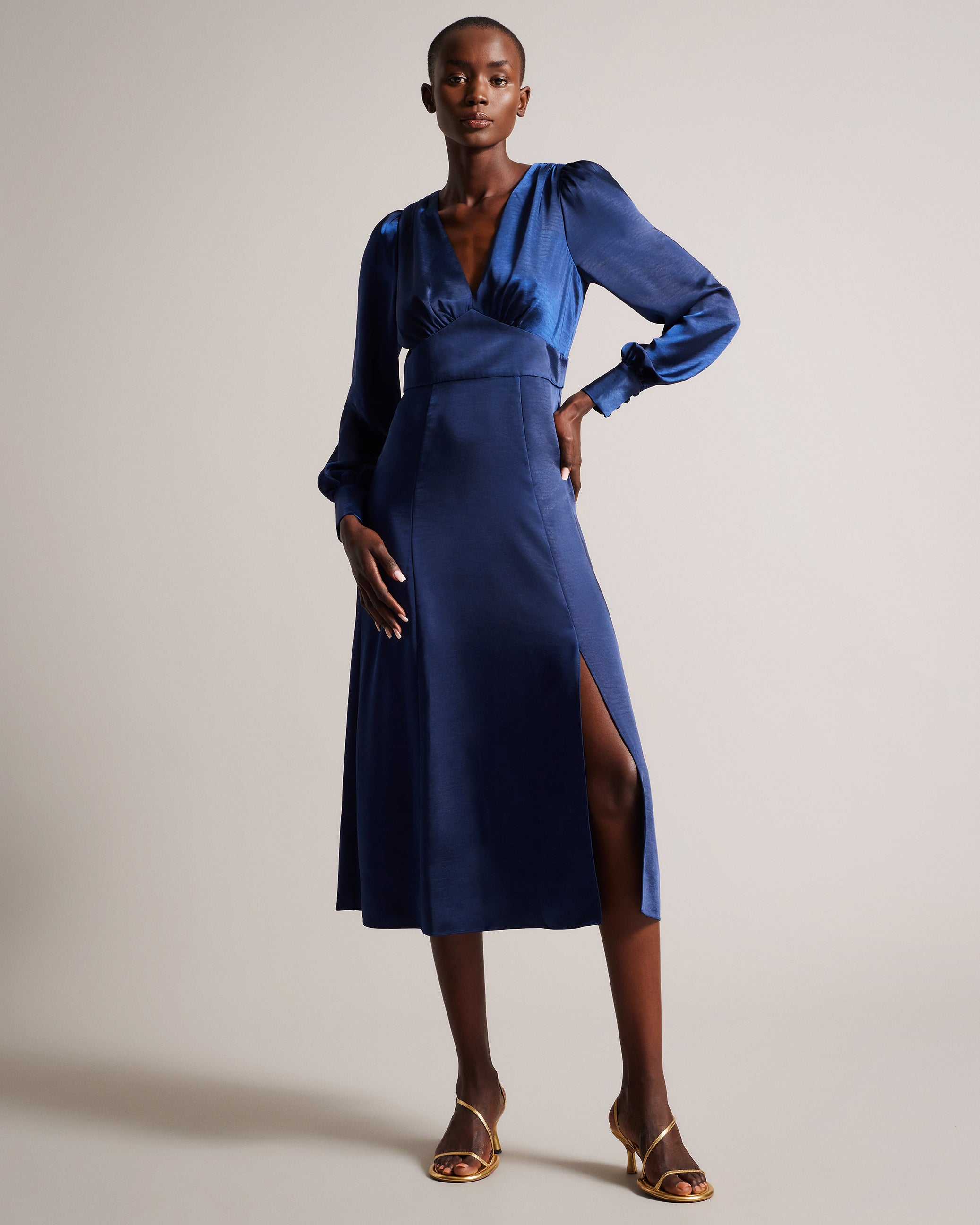 ted baker dress Midi Jurk Ted Baker Jurk Blauw DANIIA Satin Midi Dress Ted Baker Croatia – Ted  Baker London